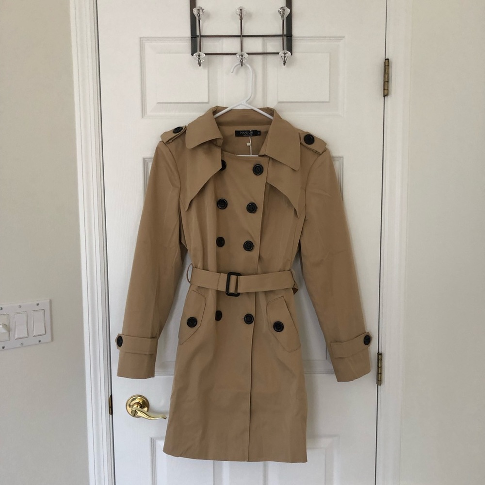 NWT Tan Trench Coat - Size 12